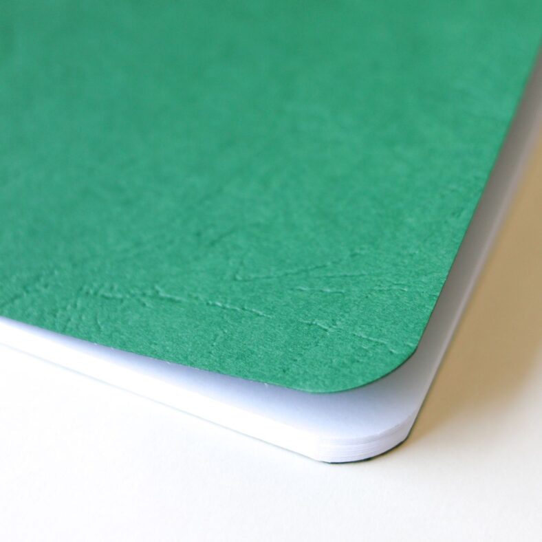 hojas cuaderno verde dibujo