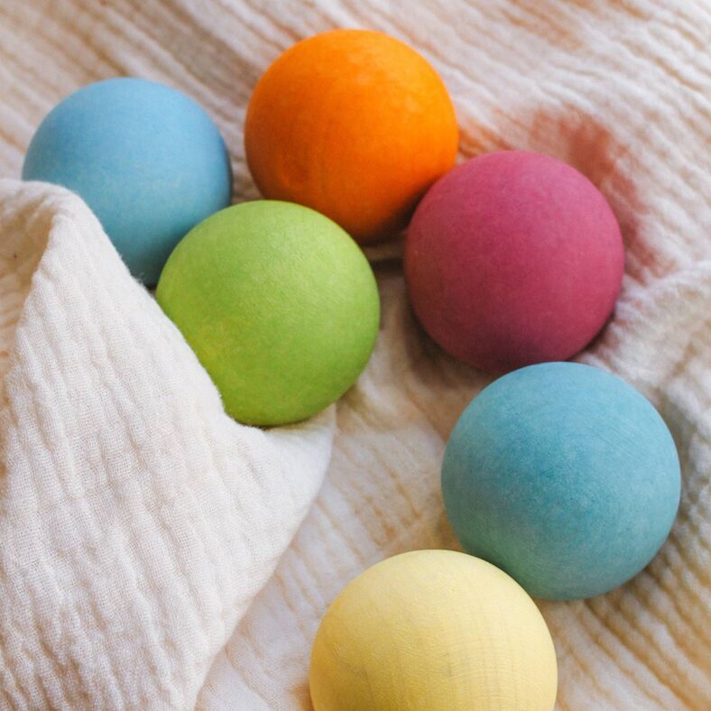 bolas pastel waldorf colores