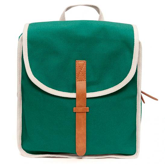 mochila escolar verde pino clasica