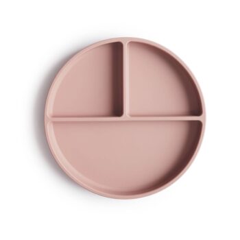 Plato de silicona rosa de Mushie